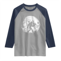 Funny Bigfoot Offroad Car Night Stroll Adventure Raglan Shirt - Wonder Print Shop