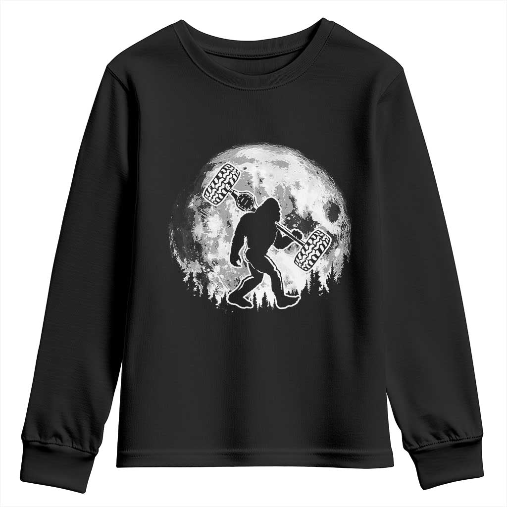 Funny Bigfoot Offroad Car Night Stroll Adventure Youth Sweatshirt - Wonder Print Shop