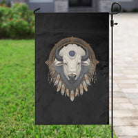 Native American White Buffalo And Eagle Feathers Garden Flag - Wonder Print Shop