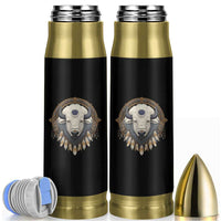 Native American White Buffalo And Eagle Feathers Bullet Tumbler - Wonder Print Shop