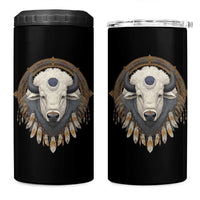 Native American White Buffalo And Eagle Feathers 4 in 1 Can Cooler Tumbler - Wonder Print Shop