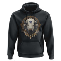 Native American White Buffalo And Eagle Feathers Hoodie - Wonder Print Shop