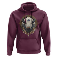 Native American White Buffalo And Eagle Feathers Hoodie - Wonder Print Shop