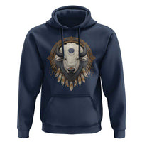 Native American White Buffalo And Eagle Feathers Hoodie - Wonder Print Shop