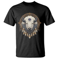 Native American White Buffalo And Eagle Feathers T Shirt - Wonder Print Shop