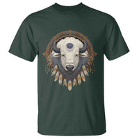 Native American White Buffalo And Eagle Feathers T Shirt - Wonder Print Shop