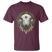 Native American White Buffalo And Eagle Feathers T Shirt - Wonder Print Shop