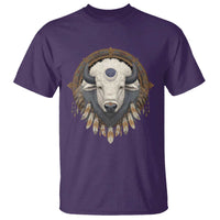 Native American White Buffalo And Eagle Feathers T Shirt - Wonder Print Shop