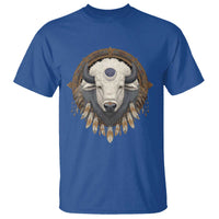 Native American White Buffalo And Eagle Feathers T Shirt - Wonder Print Shop