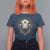 Native American White Buffalo And Eagle Feathers T Shirt For Women - Wonder Print Shop