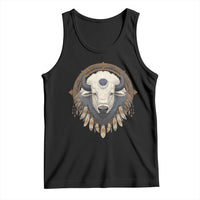 Native American White Buffalo And Eagle Feathers Tank Top - Wonder Print Shop