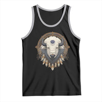 Native American White Buffalo And Eagle Feathers Tank Top - Wonder Print Shop