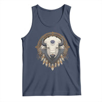 Native American White Buffalo And Eagle Feathers Tank Top - Wonder Print Shop