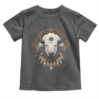 Native American White Buffalo And Eagle Feathers Toddler T Shirt - Wonder Print Shop