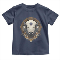 Native American White Buffalo And Eagle Feathers Toddler T Shirt - Wonder Print Shop