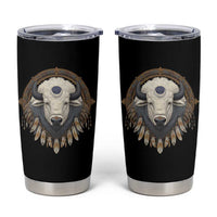 Native American White Buffalo And Eagle Feathers Tumbler Cup - Wonder Print Shop
