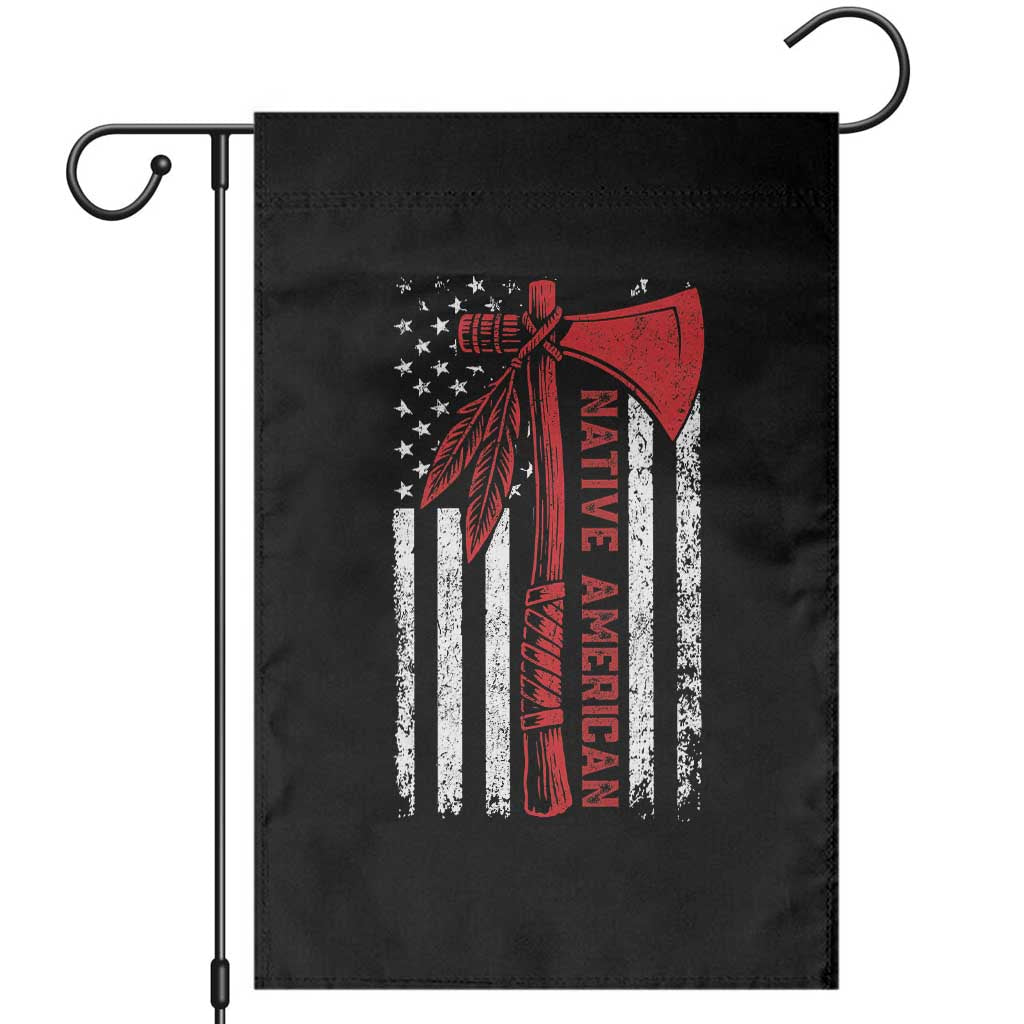 Native American Tomahawk Vintage USA Flag Tribal Tradition Garden Flag - Wonder Print Shop