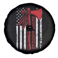 Native American Tomahawk Vintage USA Flag Tribal Tradition Spare Tire Cover - Wonder Print Shop