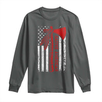 Native American Tomahawk Vintage USA Flag Tribal Tradition Long Sleeve Shirt - Wonder Print Shop