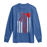 Native American Tomahawk Vintage USA Flag Tribal Tradition Long Sleeve Shirt - Wonder Print Shop