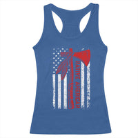 Native American Tomahawk Vintage USA Flag Tribal Tradition Racerback Tank Top - Wonder Print Shop