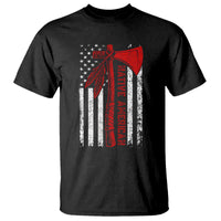 Native American Tomahawk Vintage USA Flag Tribal Tradition T Shirt - Wonder Print Shop