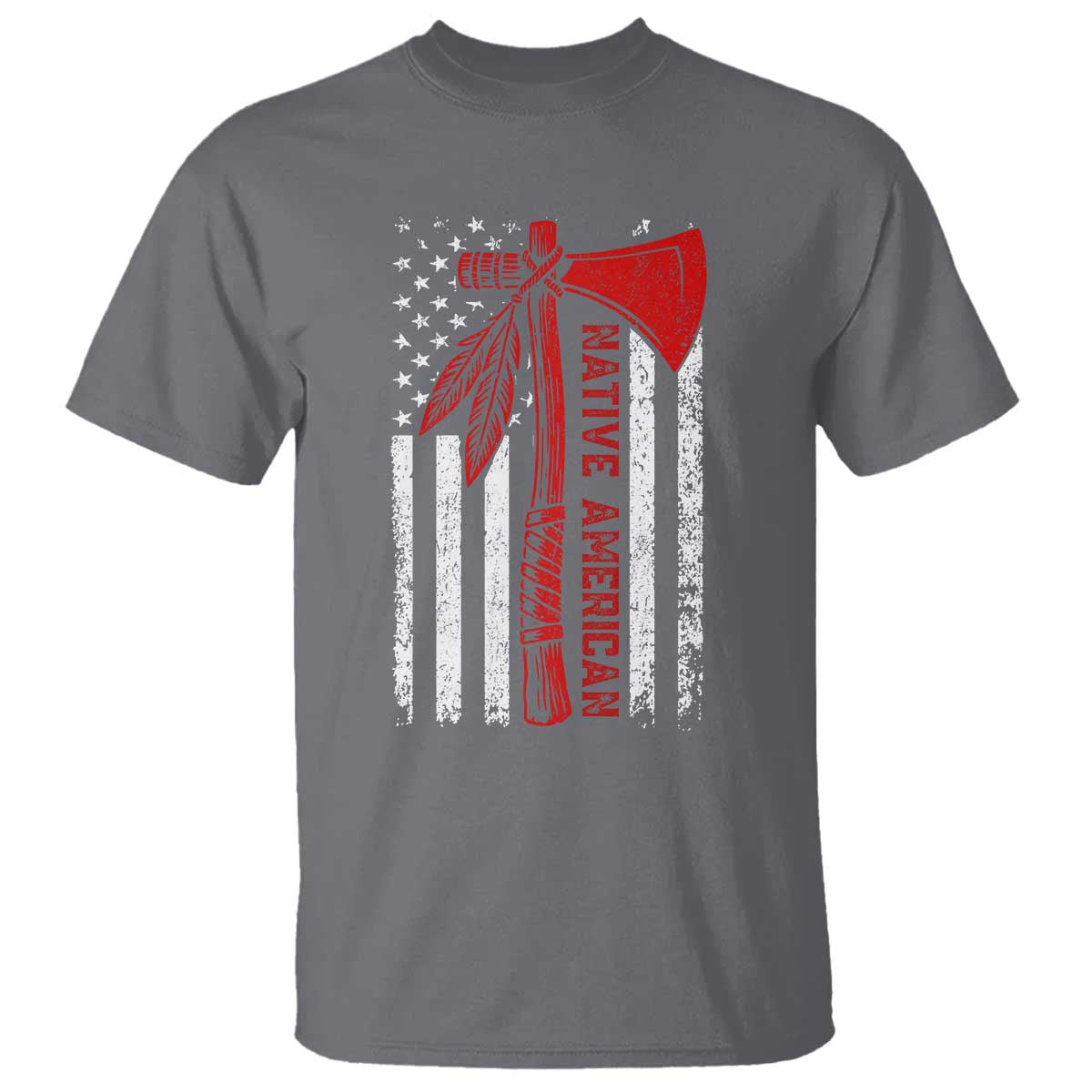 Native American Tomahawk Vintage USA Flag Tribal Tradition T Shirt - Wonder Print Shop