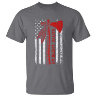 Native American Tomahawk Vintage USA Flag Tribal Tradition T Shirt - Wonder Print Shop