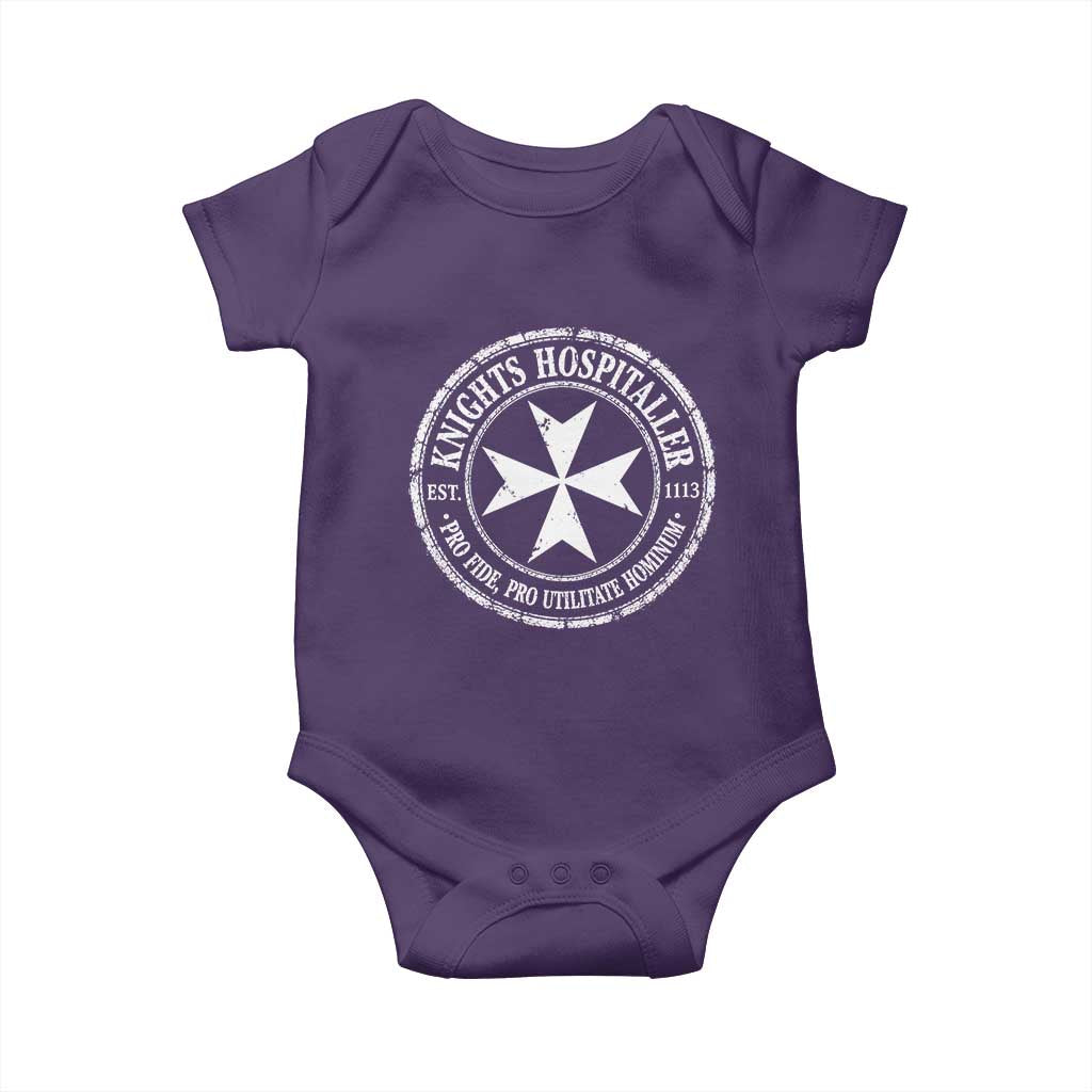 Knights Hospitaller Baby Onesie Pro Fide Pro Utilitate Hominum est 1113 Maltese Catholic Christian
