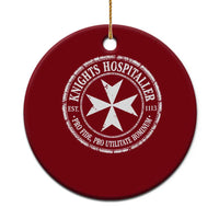 Knights Hospitaller Ceramic Ornament Pro Fide Pro Utilitate Hominum est 1113 Maltese Catholic Christian