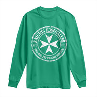 Knights Hospitaller Long Sleeve Shirt Pro Fide Pro Utilitate Hominum est 1113 Maltese Catholic Christian