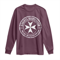 Knights Hospitaller Long Sleeve Shirt Pro Fide Pro Utilitate Hominum est 1113 Maltese Catholic Christian