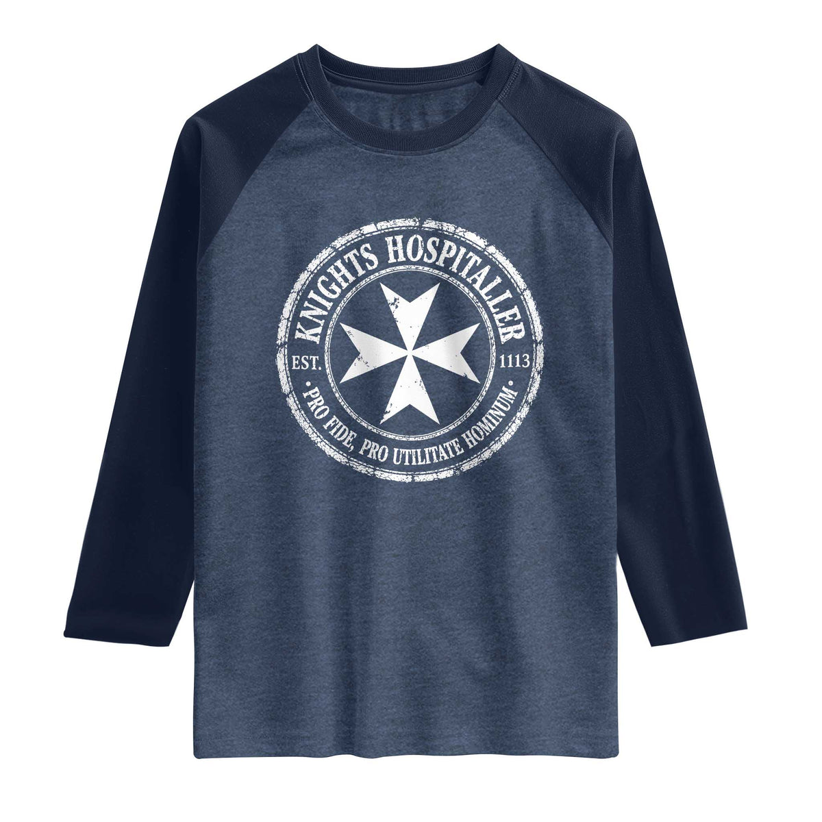 Knights Hospitaller Raglan Shirt Pro Fide Pro Utilitate Hominum est 1113 Maltese Catholic Christian