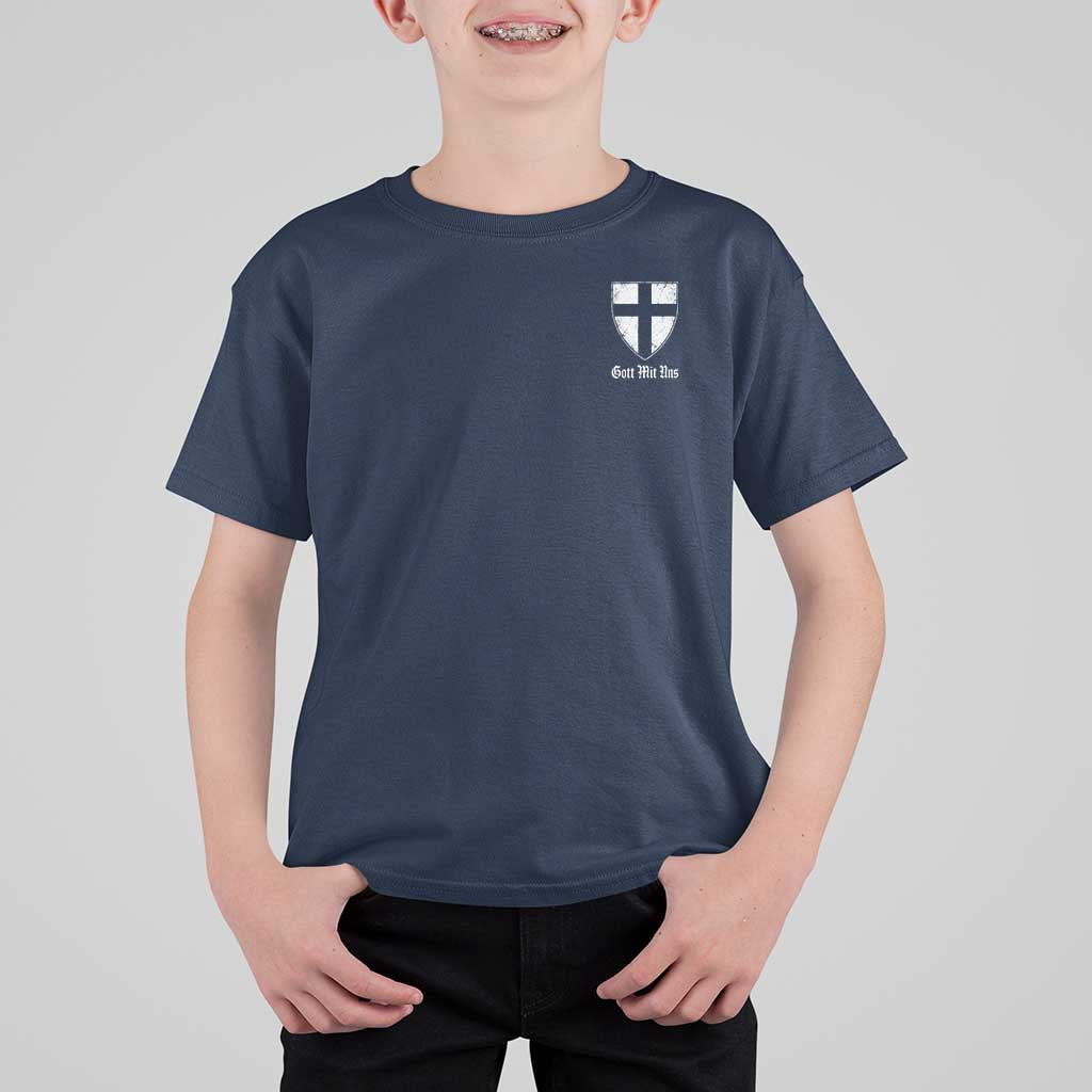 Teutonic Order Flag Cross Gott Mit Uns T Shirt For Kid Knight Insignia Arms Shield