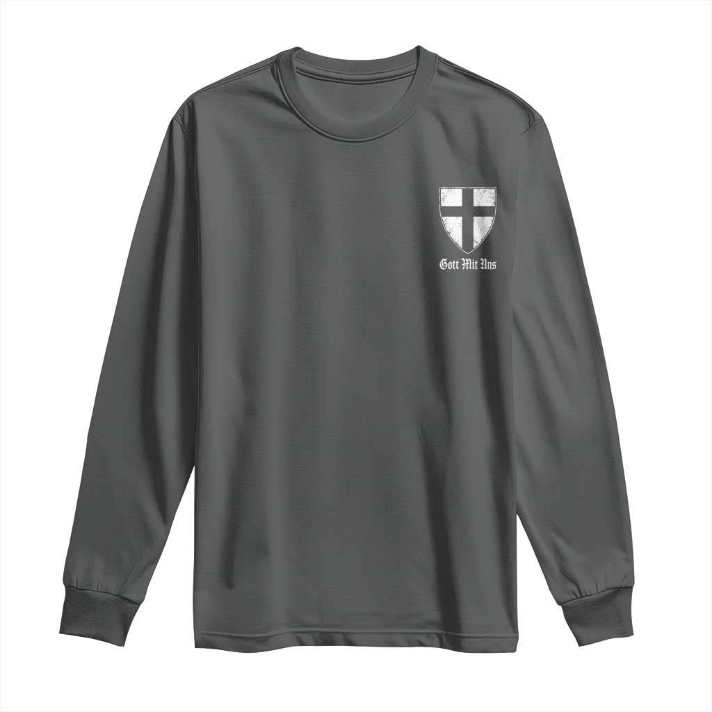 Teutonic Order Flag Cross Gott Mit Uns Long Sleeve Shirt Knight Insignia Arms Shield