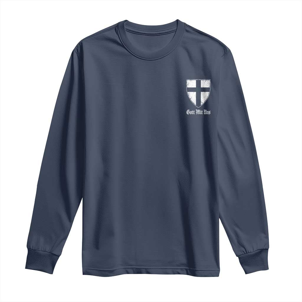 Teutonic Order Flag Cross Gott Mit Uns Long Sleeve Shirt Knight Insignia Arms Shield