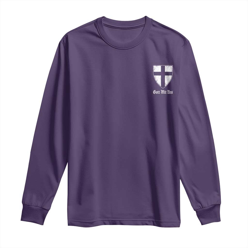 Teutonic Order Flag Cross Gott Mit Uns Long Sleeve Shirt Knight Insignia Arms Shield