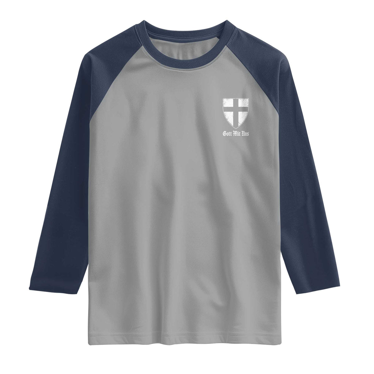 Teutonic Order Flag Cross Gott Mit Uns Raglan Shirt Knight Insignia Arms Shield