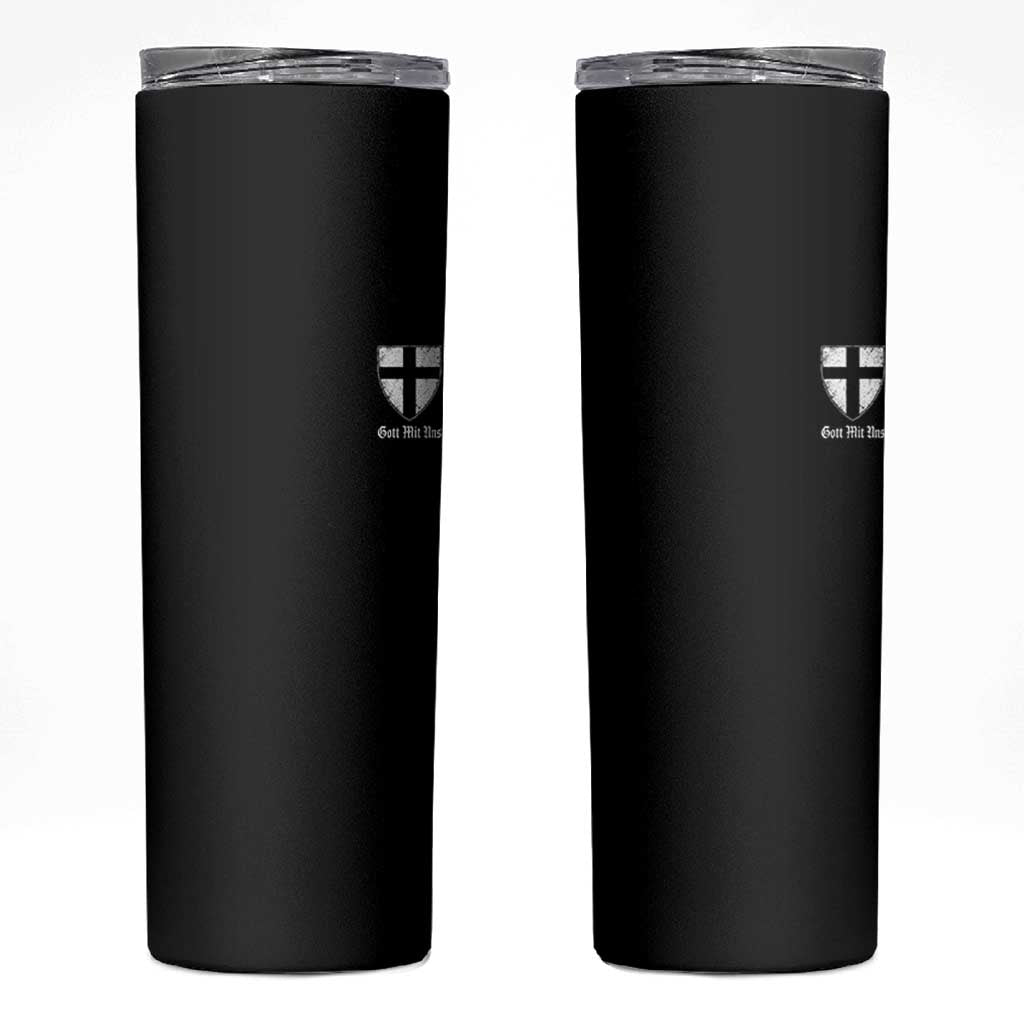 Teutonic Order Flag Cross Gott Mit Uns Skinny Tumbler Knight Insignia Arms Shield
