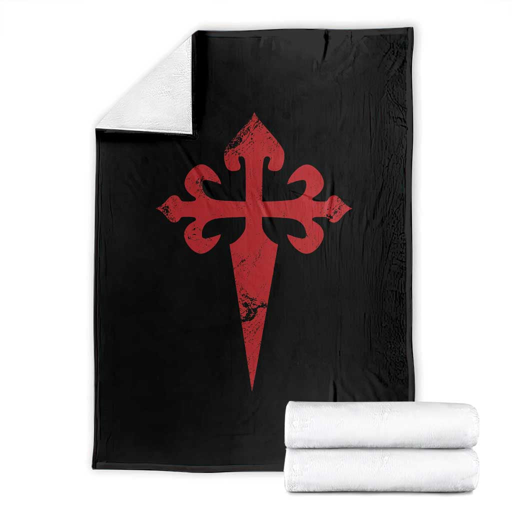 Vintage Cross of St James Order of Santiago Throw Blanket
