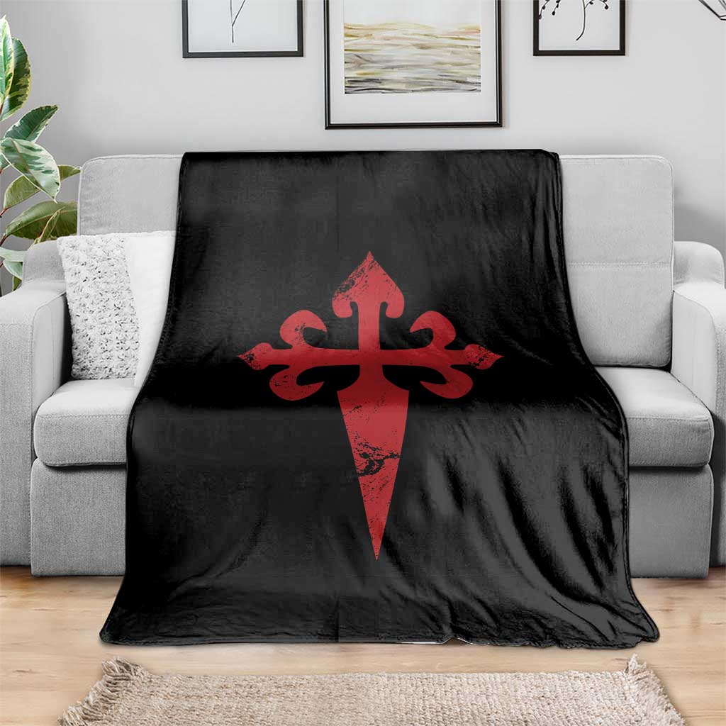 Vintage Cross of St James Order of Santiago Throw Blanket