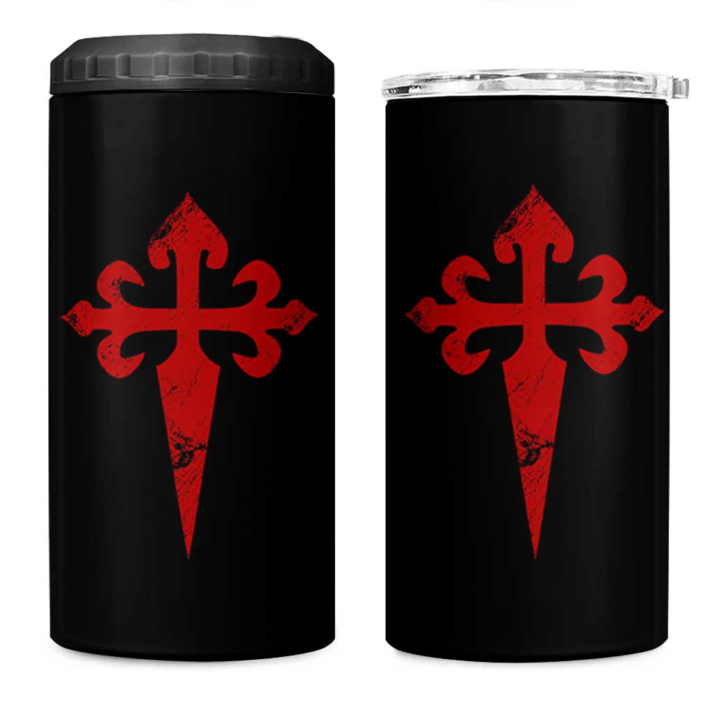 Vintage Cross of St James Order of Santiago 4 in 1 Can Cooler Tumbler