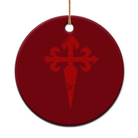Vintage Cross of St James Order of Santiago Ceramic Ornament