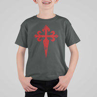 Vintage Cross of St James Order of Santiago T Shirt For Kid