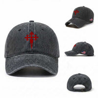 Vintage Cross of St James Order of Santiago Washed Cotton Baseball Cap