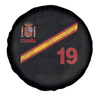 Espana Spain Football Spare Tire Cover Spanish Flag Stripes Number 19 Athletic Soccer National Pride