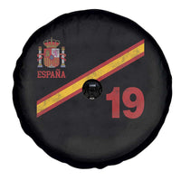 Espana Spain Football Spare Tire Cover Spanish Flag Stripes Number 19 Athletic Soccer National Pride