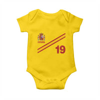 Espana Spain Football Baby Onesie Spanish Flag Stripes Number 19 Athletic Soccer National Pride