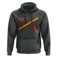 Espana Spain Football Hoodie Spanish Flag Stripes Number 19 Athletic Soccer National Pride