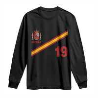 Espana Spain Football Long Sleeve Shirt Spanish Flag Stripes Number 19 Athletic Soccer National Pride